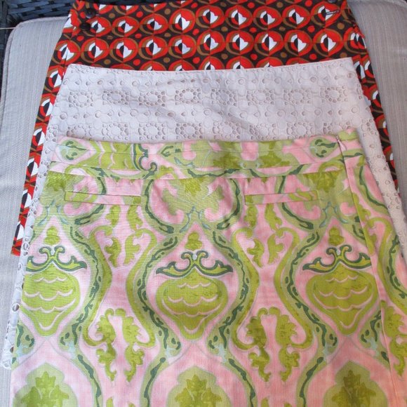 LOT of 3 ~ J CREW SKIRTS ~ 8 ~ $244 ~ DETAILED!!!